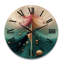 Horloge murale en bois massif Rossleigh-235242628