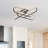 4-Light 31.5Inch Modern LED Flush Mount Ceiling Fixture Warm Light Switch Dimmable
