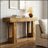 63'' Long Farmhouse Console Table With Storage, Native Wood Grain, Perfect For Hallway, Living Room, And Foyer