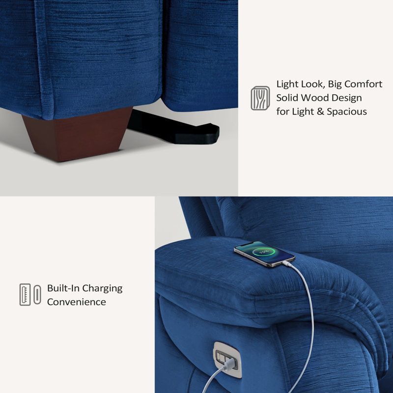Causeuse inclinable électrique avec appui-tête réglable Zero, Marine