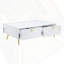 Table basse blanche à finition ultrabrillante