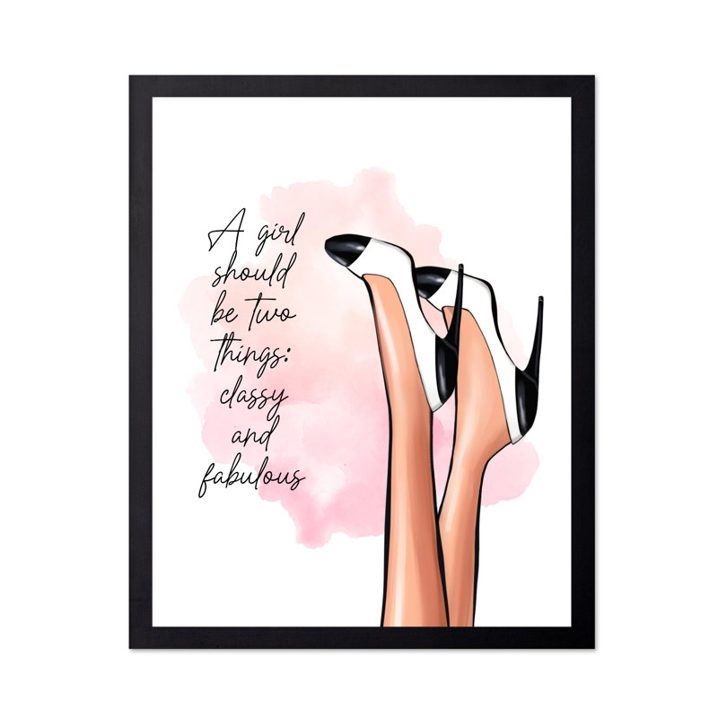 Une fille devrait être chic et fabuleuse n ° 1, 24"H x 32"W, Poster, Unframed