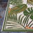 Mayshar Floral Ivory Hunter Green Indoor Outdoor Area Rug-1647653011