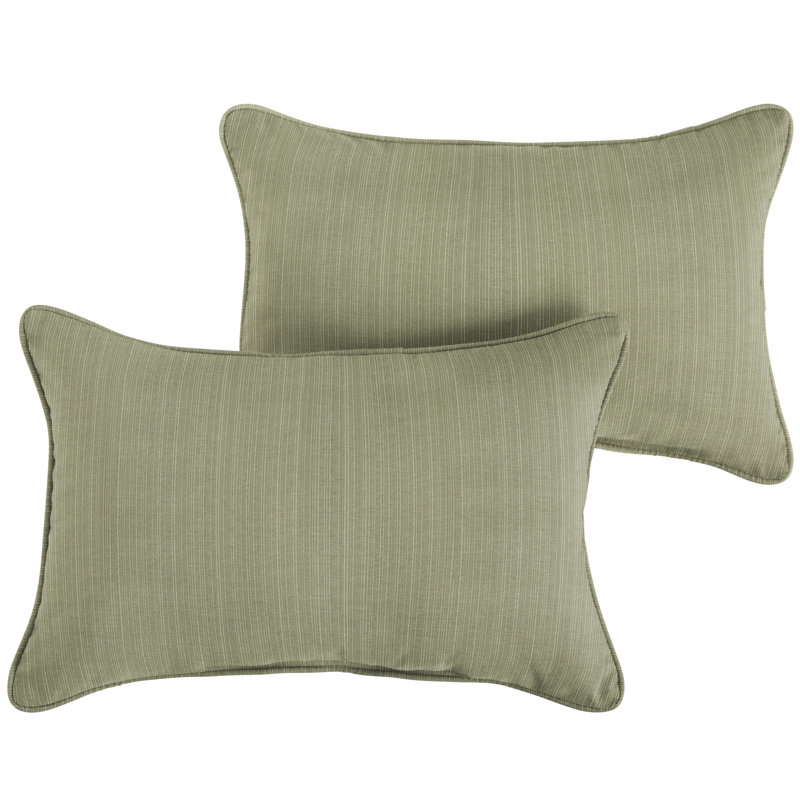 Alarise Striped Outdoor Reversible, Sand, 13" H x 20" W, Solid Color
