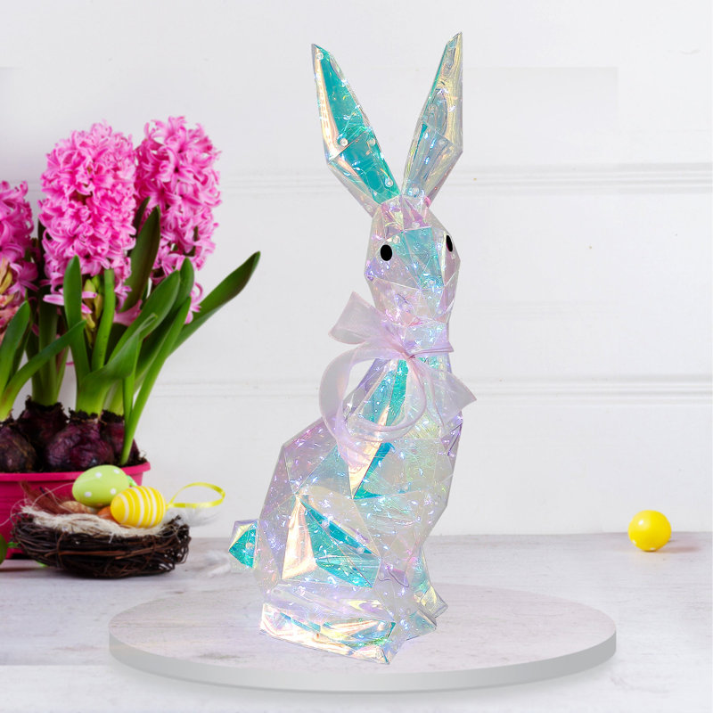 Lapin de Pâques prismatique irisé 20 po - Benjamin