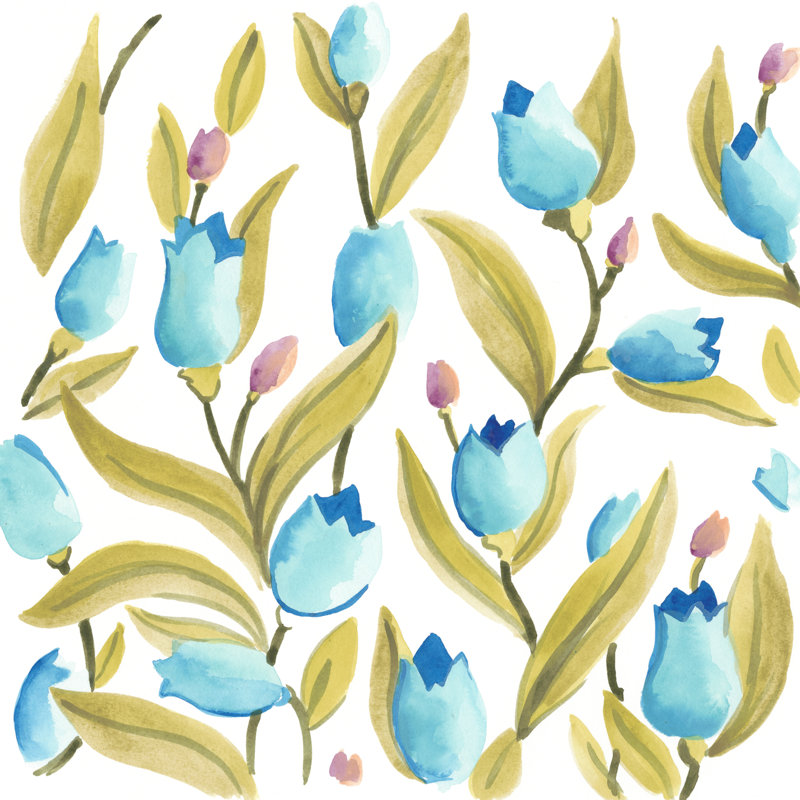 " Abbey Floral Tiles VI ", 20" H x 20" W x 1.25" D