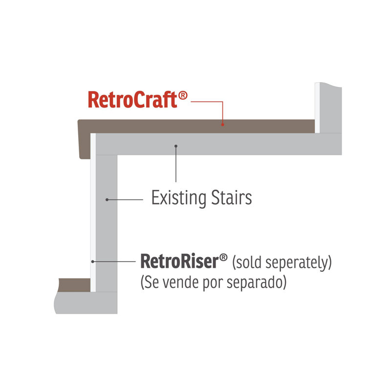 Young RetroCraftTread White Oak 5/8 po x 11 1/2 po x 48 po