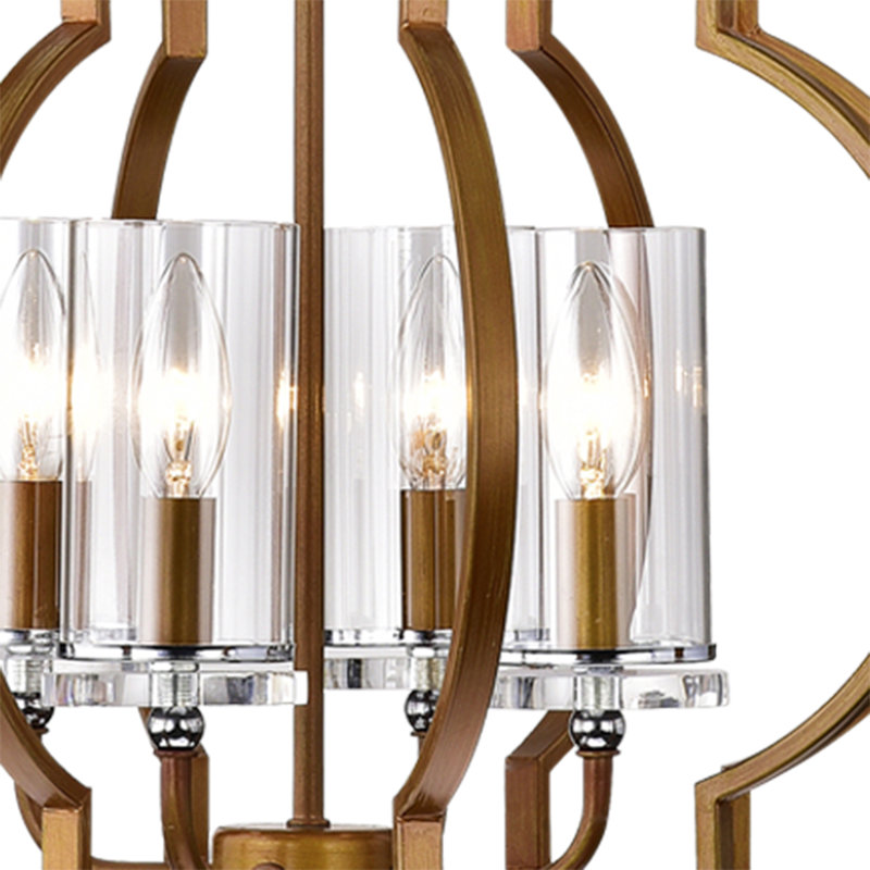 Luminaire suspendu géométrique à 4 lumières