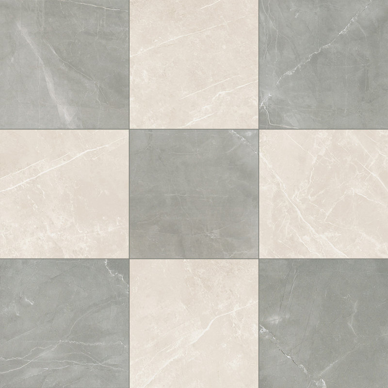 Tuscany Checkerboard 12X12 Amani Grey And Dolomia, Amani Gray/Dolomia