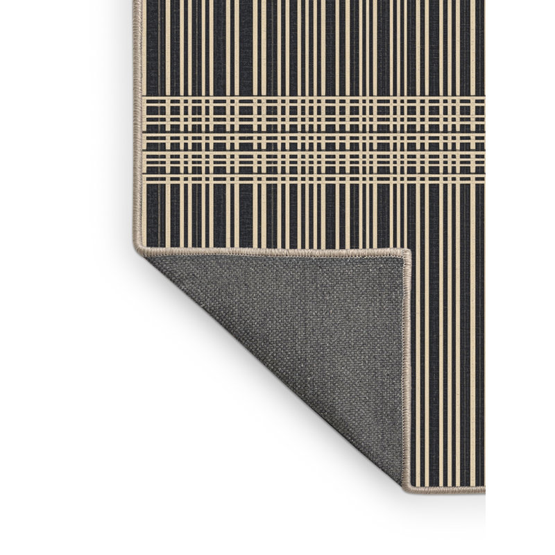 Tapis beige moelleux et moelleux à motif géométrique minimaliste Eilerman, 7 x 10