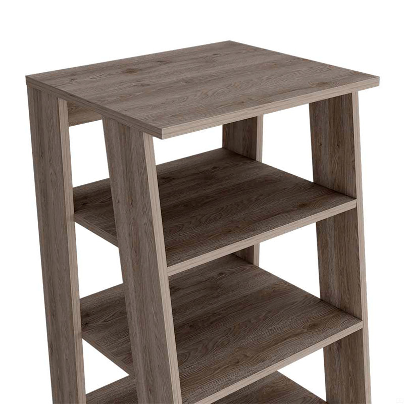 Linen Cabinet Jenne, Four Open Shelves, Gray