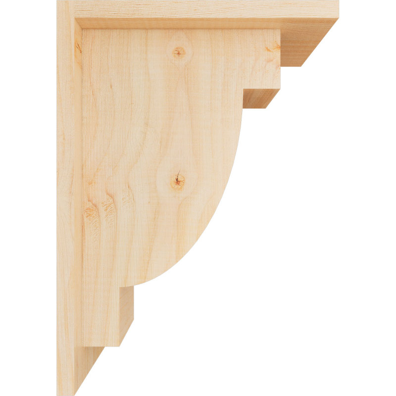 Corbeau alpin avec contre-plaque, H 14 po x l 5,5 po x P 10 po, Sapin de Douglas, Lisse