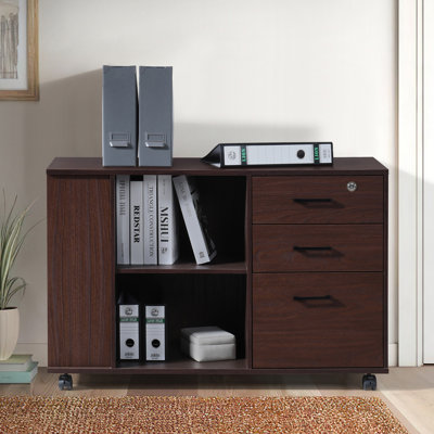 Oak File Cabinet With 1 Locker
