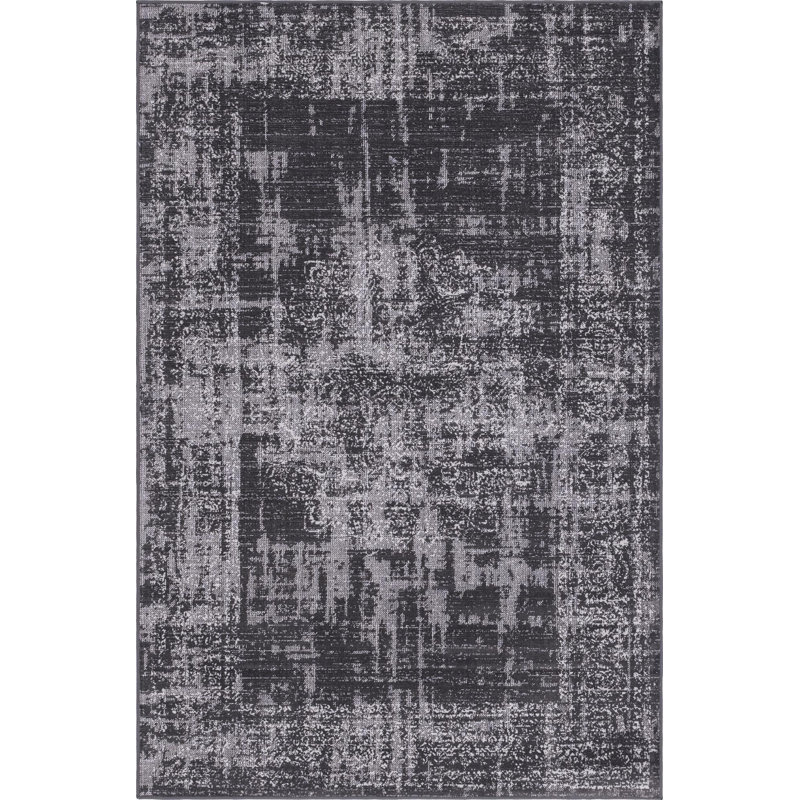 Tapis gris foncé Clevinger, Rectangle 5 pi 3 po x 8 pi
