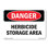 Herbicide Storage Area Plastic Sign 10" X 7"