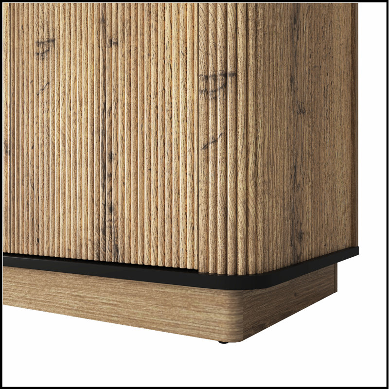 Le buffet multifonctionnel en panneau de fibres à densité moyenne, un choix idéal pour le rangement de la télévision et de la vaisselle dans les maisons modernes, offre des dimensions de 55 x 15,7 x 29,6 pouces.