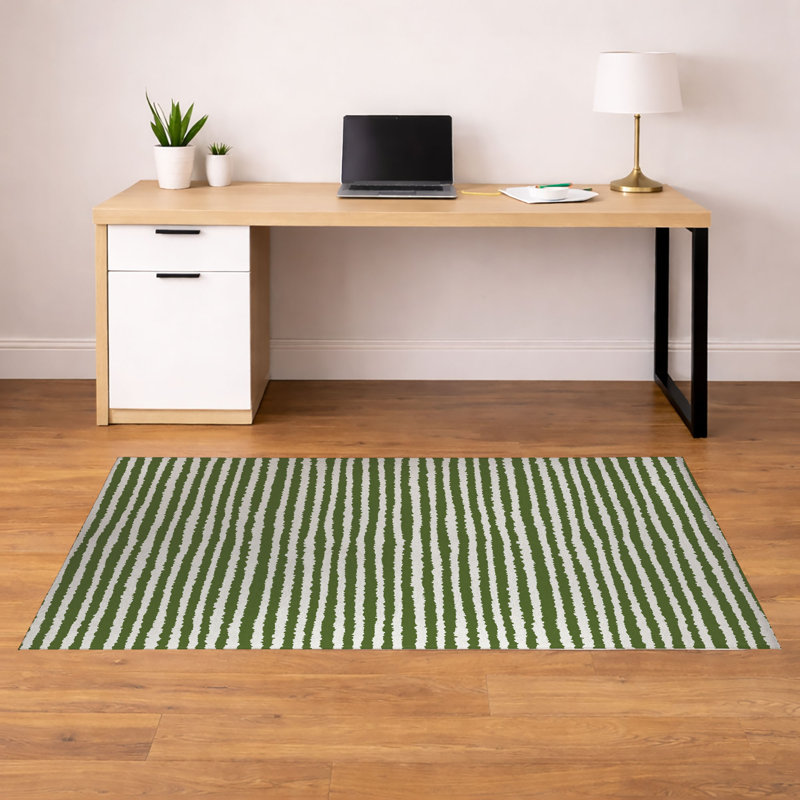 Tapis de bureau léger Long Gen, L 36 po x P 24 po, Vert olive