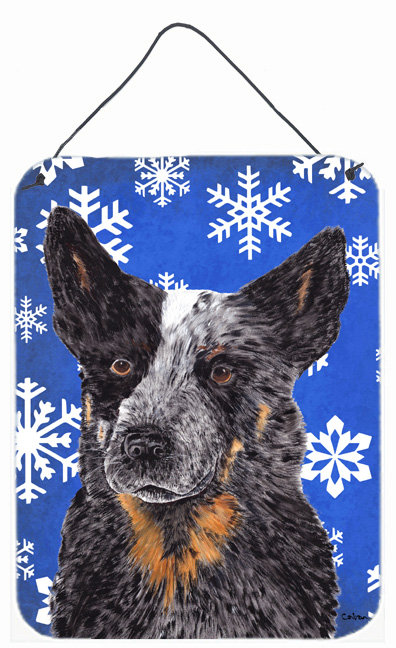 Impression sur plaque de noël winter neiges, Bouvier australien (gris)