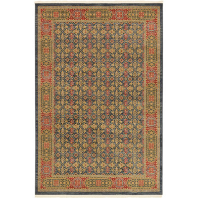 Tapis oriental jaune / rouge Ophelia