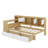 Wooden L-Shape Daybed With Seven Storage Cabinets And Two Storage Drawers, Multi-Functional Bed With Study Desk And Built-In Bookshelf-1749765289-1749765294
