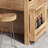 Solid wood rock slab island dining tableretractabl