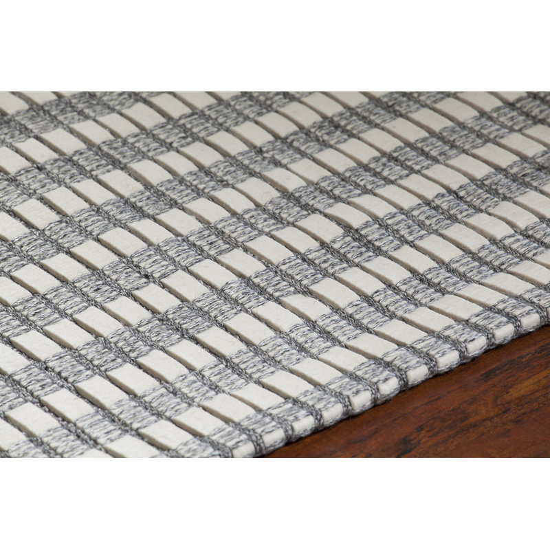 Tapis de zone ivoire tissé à la main Allerdale, Rectangle 7 pi 9 po x 10 pi 6 po