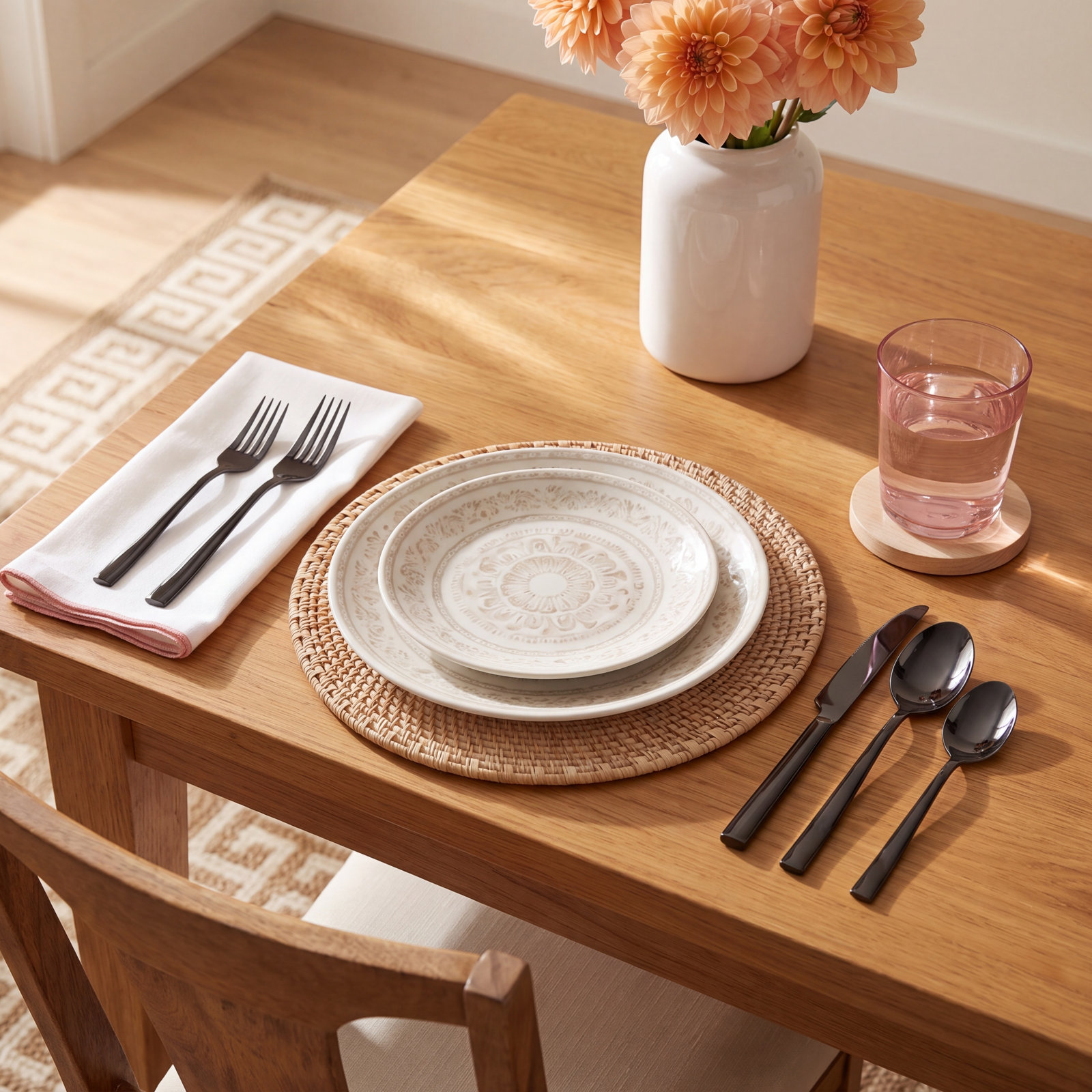 Vela Stainless Steel Flatware - Set of 5, Black