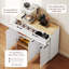 Buffet avec tiroir et tablettes réglables, blanc-750916980