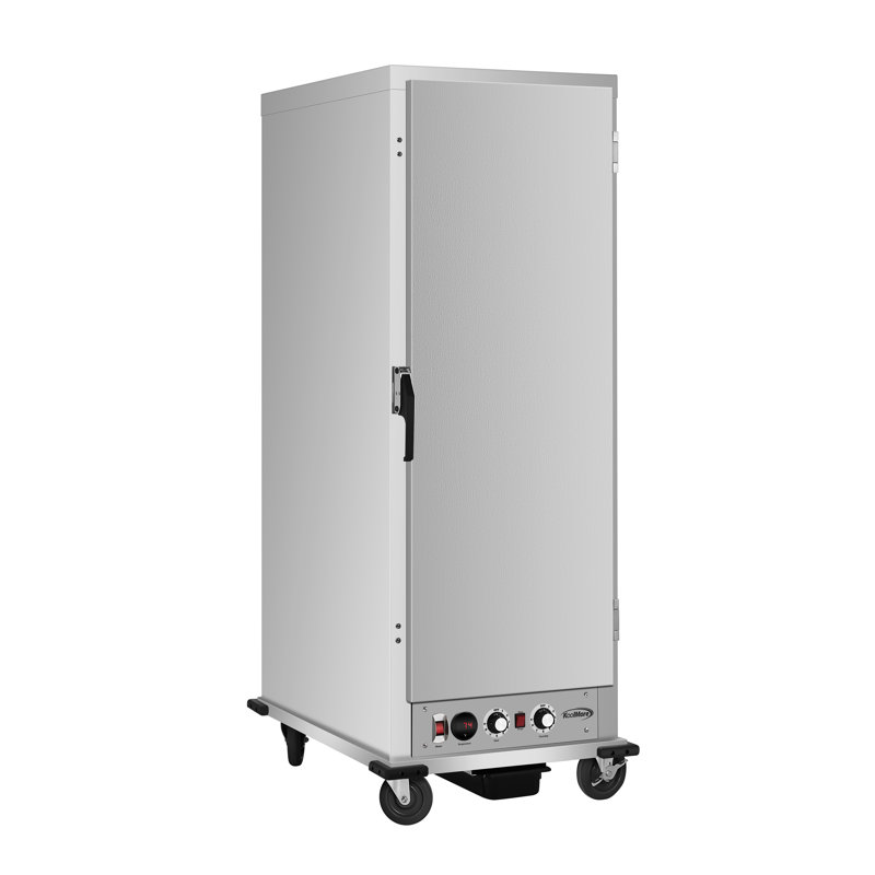 33 in. Commercial Insulated Heated Holding/Proofing Cabinet with 36-Pan Capacity and Solid Door in Silver (KM-CHP36-SISS)