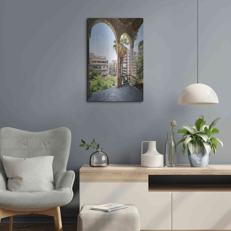 «Cityview from balcon» par Roman Robroek, art mural en métal, H 24 po x l 16 po