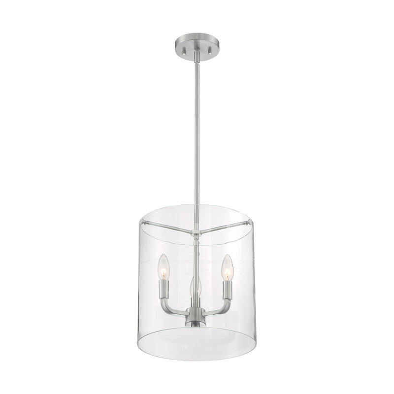 Barines 3 - Light Lantern Pendant, Brushed Nickel