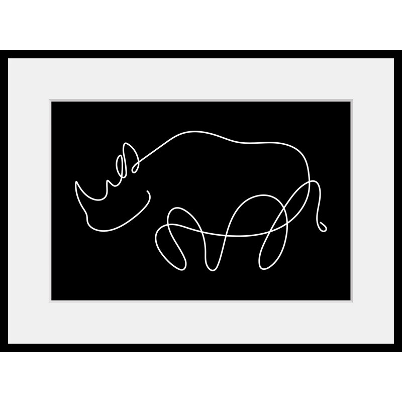 Rhinoceros - Single Picture Frame Print