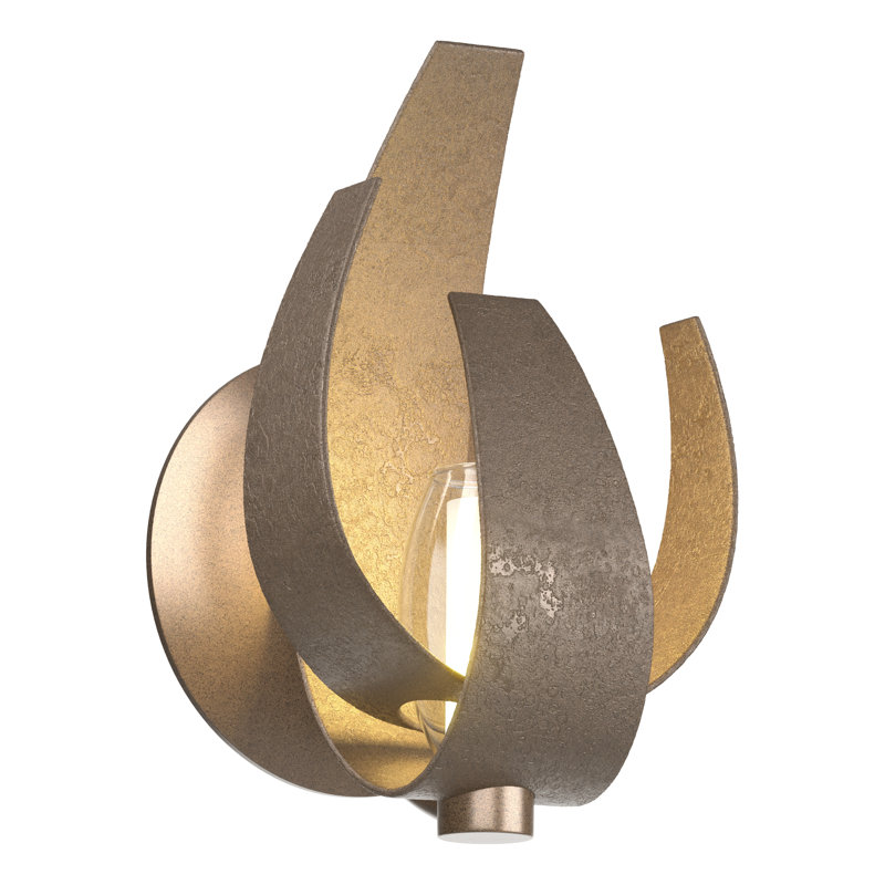 Corona 1 - Light Flush Mounted Sconse, Bronze, 9.7" H x 6.7" W x 5" D
