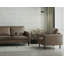 Upholstered Fabric and Leather Armchair-1530849157