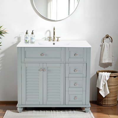 Meuble-lavabo 36 po avec lavabo en céramique