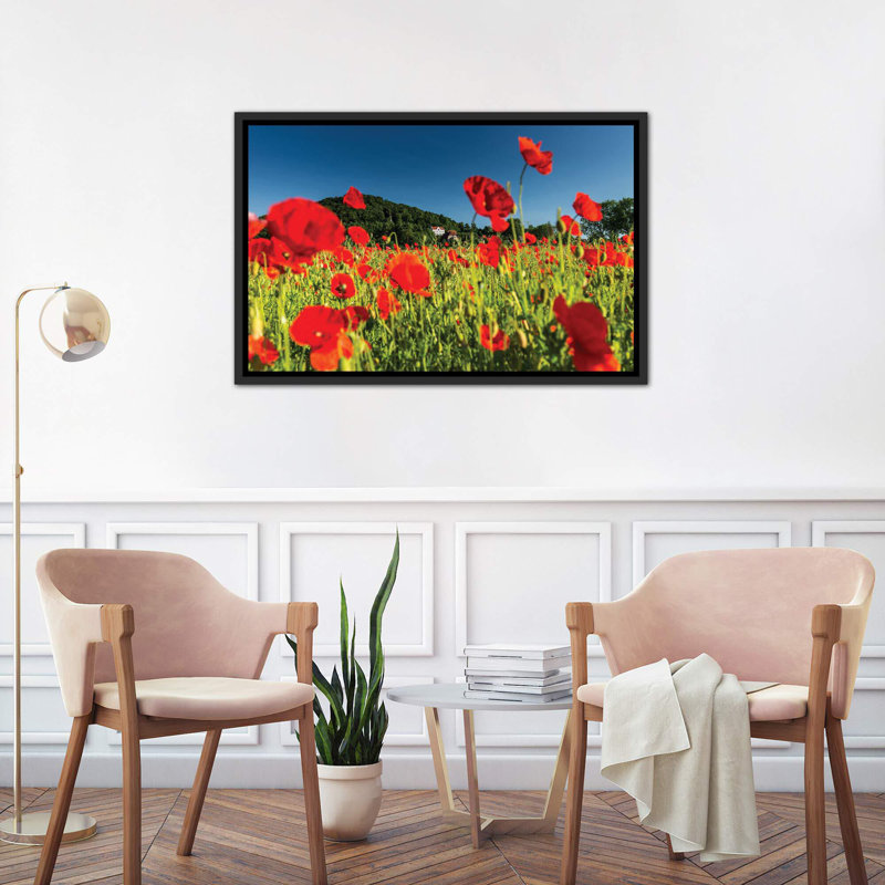 « pologne, dépiléy field » par mikolaj gospodarek-impression photo, H 26 po x l 40 po x P 1,5 po, Toile avec cadre noir