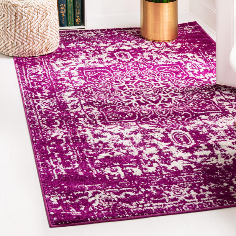 Tapis oriental mauve Annalotta, Rectangle 5 pi 1 po x 8 pi