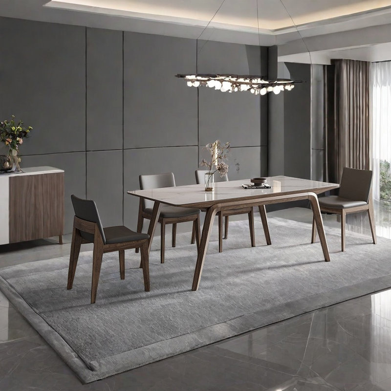 Table de salle à manger Shiny Rock Board, H 29,5 po x L 70,9 po x l 35,4 po