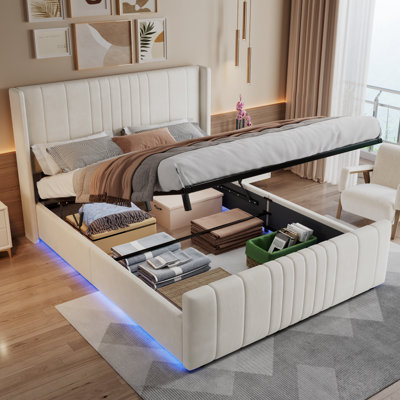 Aaris Upholstered Ottoman Storage Bed