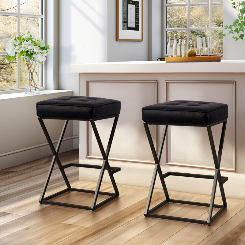 Tabouret de comptoir Pickensville, Noir