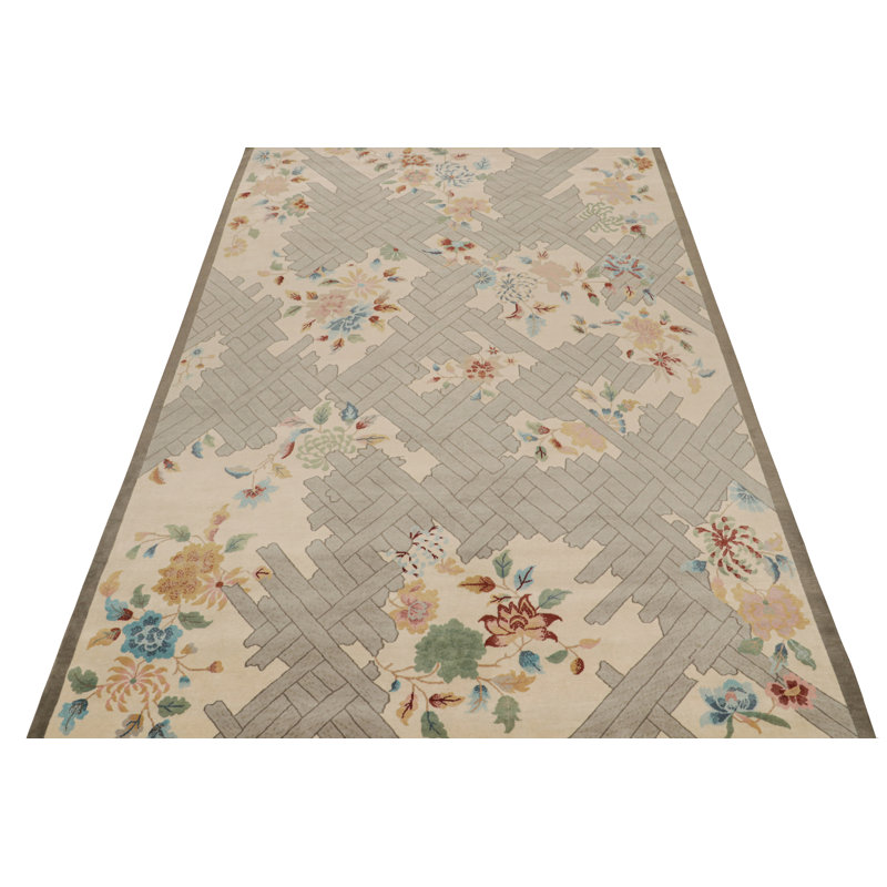 One-of-a-Kind Hand Knotted Area Rug, Rectangle 9'9" x 14'2"