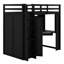 Lit mezzanine avec grande armoire intégrée, bureau-1135085070