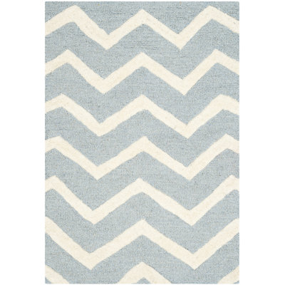 Sanyla Hand Tufted Wool Chevron Rug