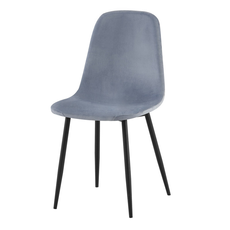 Luxe 55cm H Upholstered Metal Side Chair, Blue Mirage