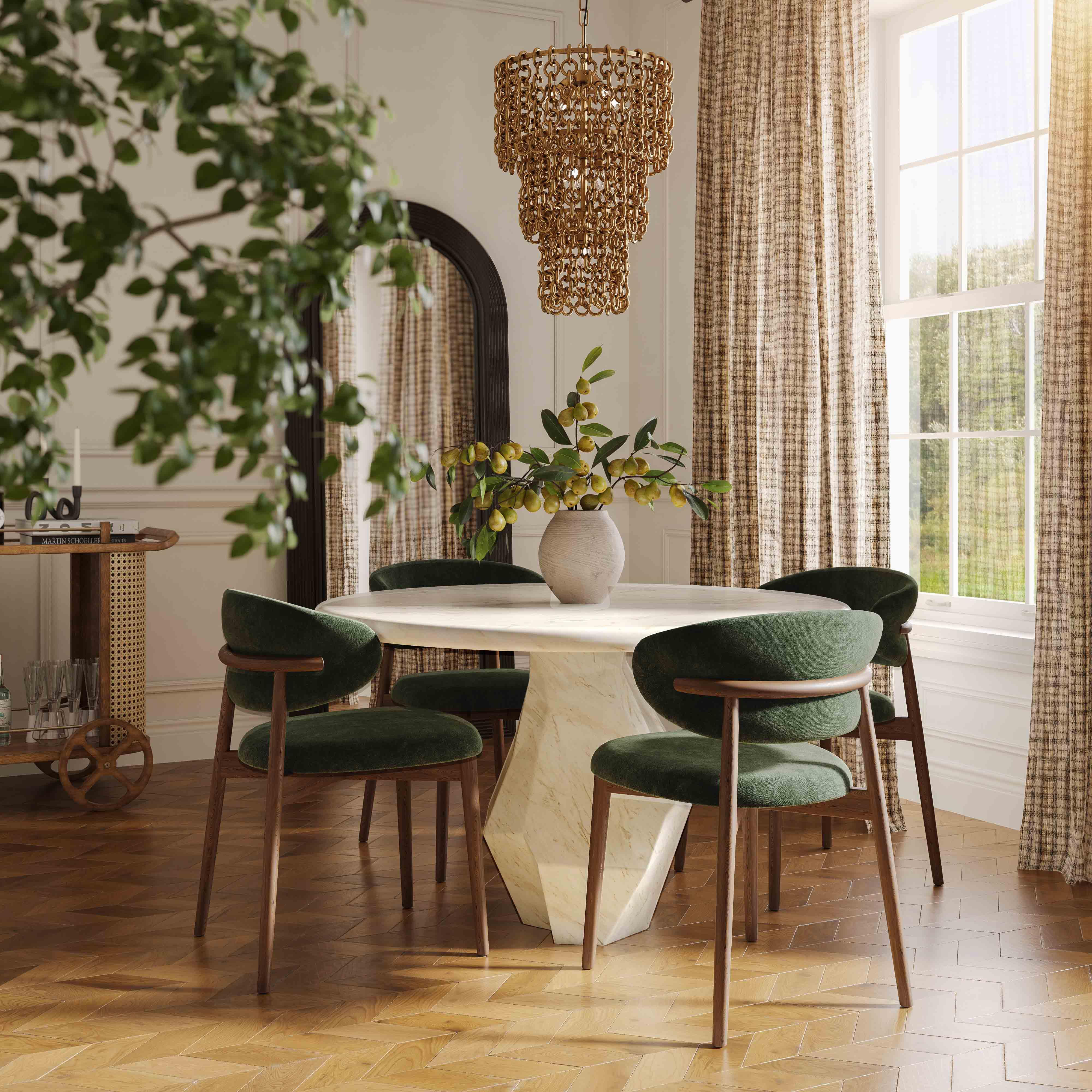 Wiechmann Performance Textured Velvet Dining Chair