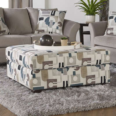 Hughes Furnitures 13500OT32 Ottoman in Chevloit Midnight