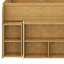 Lit mezzanine double avec bureau à roulettes intégré, 8 tablettes de rangement et lumières DEL-930974273