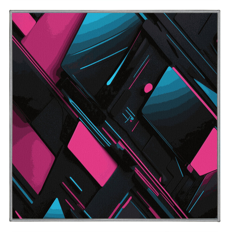 Cosmic Wave Rug, Square 8'