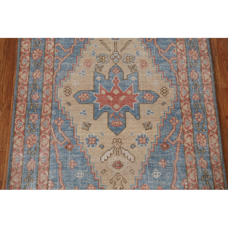 Tapis de couloir oriental Heriz Serapi noué à la main 2 x 6