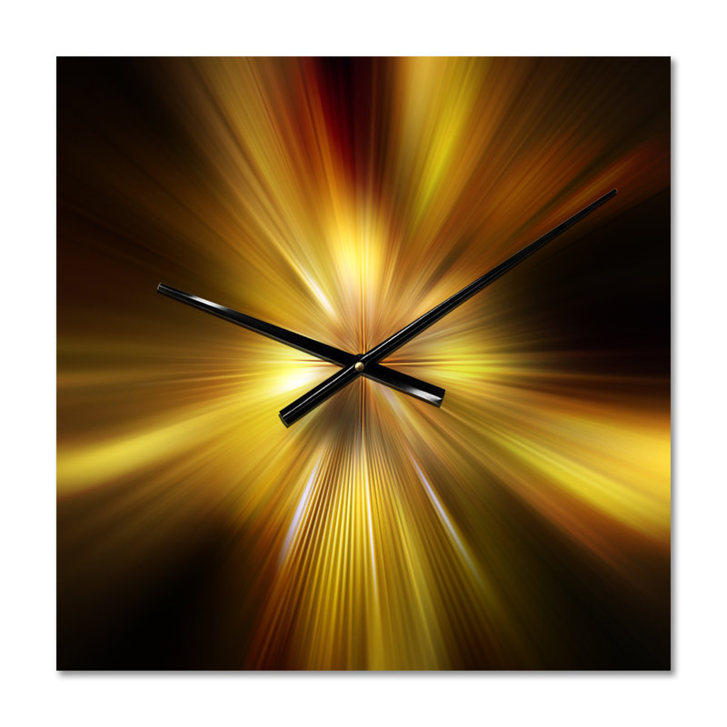 Horloge murale explosion de teinte dorée, Moyen